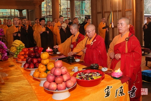 灵隐寺今日举行云中轩上梁法会